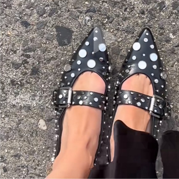 Zara Shoes - NWT Zara mirrored mary Janes